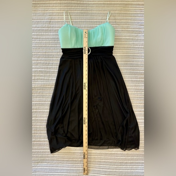 Crystal Doll Empire Waist Mint Green And Black Dress, Size M - Picture 7 of 11